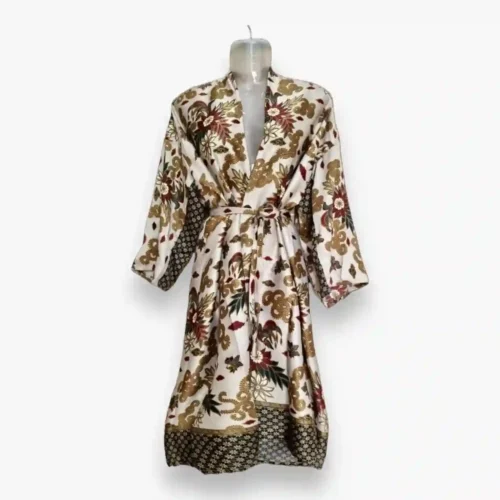Elegant-Ivory-Floral-silk-Kimono-Bathrobe-gagg Elegant Ivory Floral Silk Kimono Bathrobe - Luxurious and Stylish