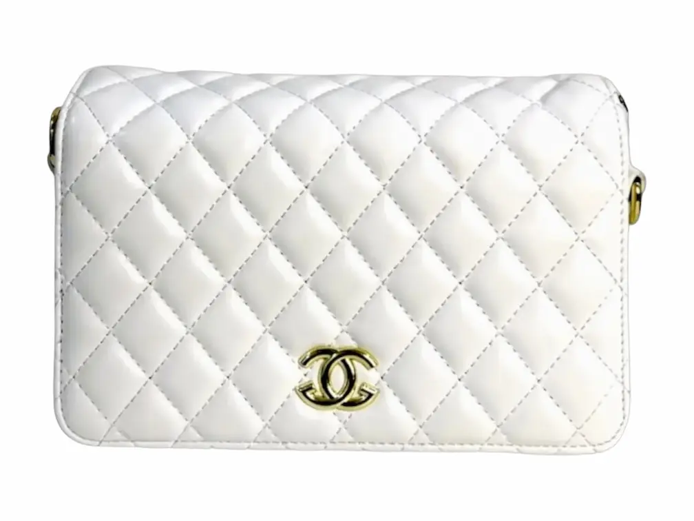 First-copy-Chanel-white-sling-bag-gagg