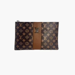 First Copy Louis Vuitton Brown Pouch Bag - Elegant and Compact