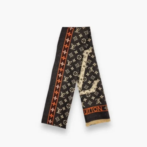 first-copy-Louis-Vuitton-wool-stole-orange-black-gagg First Copy Louis Vuitton Wool Stole Orange Black - Elegant and Warm