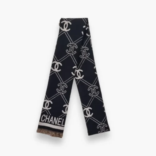 first-copy-chanel-wool-stole-black-and-white-gagg First Copy Chanel Wool Stole Black and White - Elegant and Classic