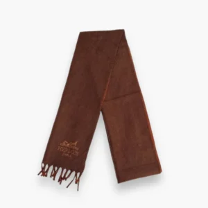 First Copy Hermes Wool Stole Brown - Elegant and Classic