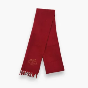 First Copy Hermes Wool Stole Red - Elegant and Classic